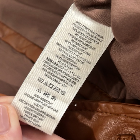 Free People Charli Brown Leather Mini Skirt Size 6 - Picture 8 of 12